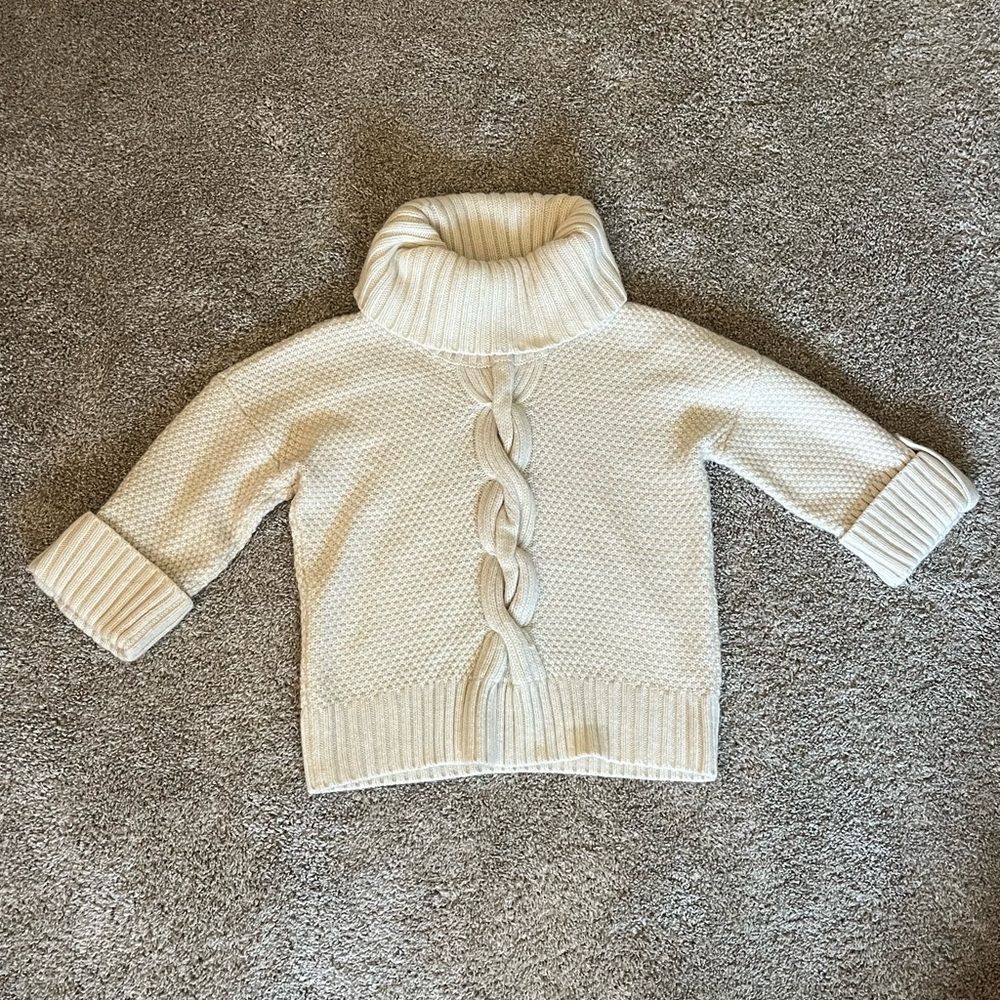 Talbots Cable Knit Cowl Wool / Alpaca Sweater